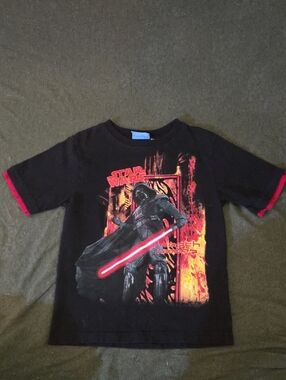 Star Wars Black Tee with Red and Orange Graphic